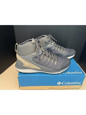 New! Mens Columbia Trailstorm Mid Waterproof Graphite/Creek Hiking Boots. SZ 14.